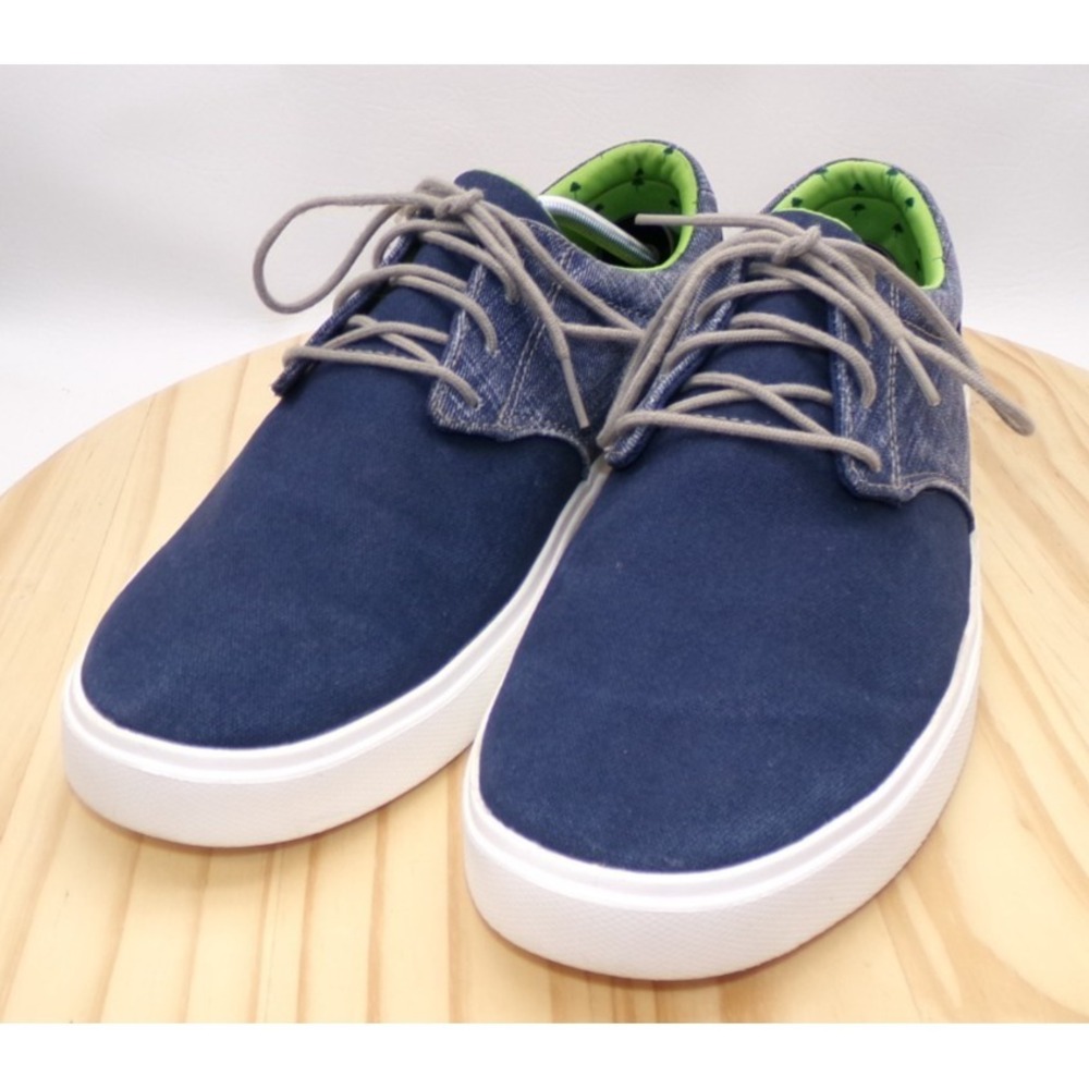 Crocs Citilane Canvas Shoes Sneakers 203969 Mens Blue Sz 12 Lace Up Dual Comfort